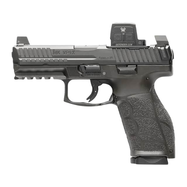 HK VP9A1 X w/Optic Full Size Frame 9mm Luger 20+1 4.09" Black, Vortex CCW 81001355 HK VP9A1 X w/Optic Full Size Frame 9mm Luger 20+1 4.09" Black, Vortex CCW 81001355