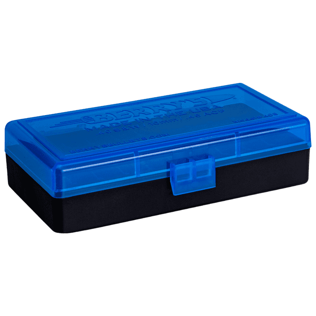 Berry's Ammo Box 40 S&W/45ACP Blue/Black Polypropylene 50rd 38861 Berry's Ammo Box 40 S&W/45ACP Blue/Black Polypropylene 50rd 38861