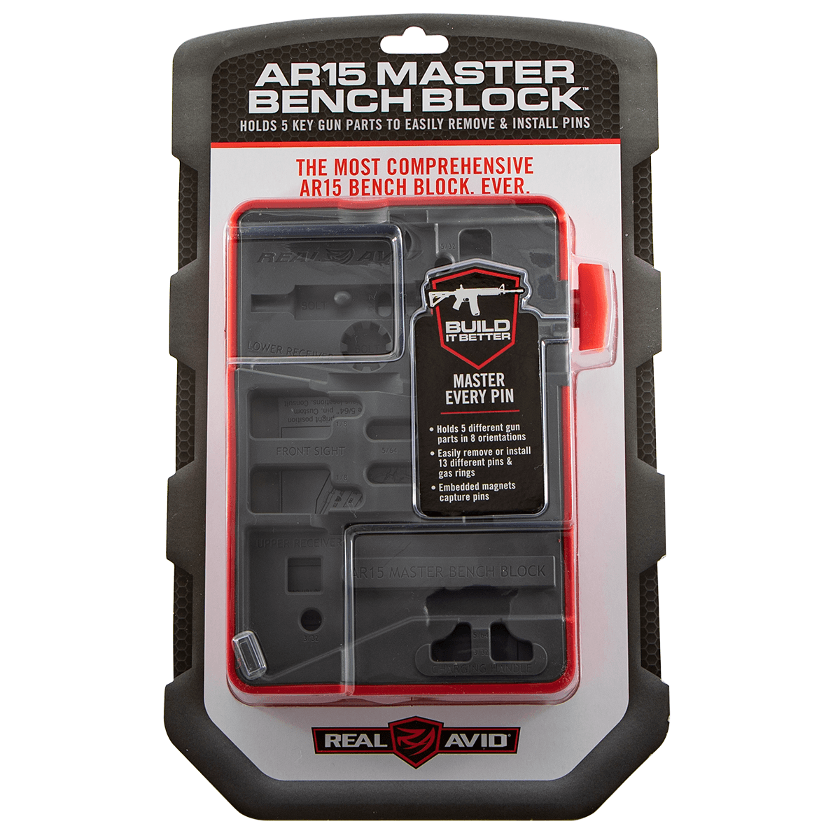 Real Avid Master Bench Block Black Polymer Resin AR Platforms AVAR15MBB Real Avid Master Bench Block Black Polymer Resin AR Platforms AVAR15MBB