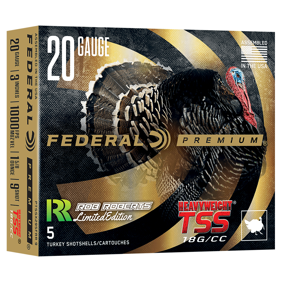 Federal Heavyweight TSS 20 Gauge 3" 1 5/8oz Tungsten 9Shot 5 Per Box PTSSX295FRR9 Federal Heavyweight TSS 20 Gauge 3" 1 5/8oz Tungsten 9Shot 5 Per Box PTSSX295FRR9