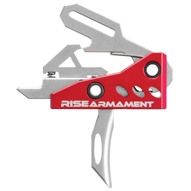 Rise Armament RA-535 High Performance Single-Stage Straight Trigger with 3.50 lbs Draw Weight & Silver/Red Hardcoat Anodized Finish for AR-Platform RA535APT Rise Armament RA-535 High Performance Single-Stage Straight Trigger with 3.50 lbs Draw Weight & Silver/Red Hardcoat Anodized Finish for AR-Platform RA535APT