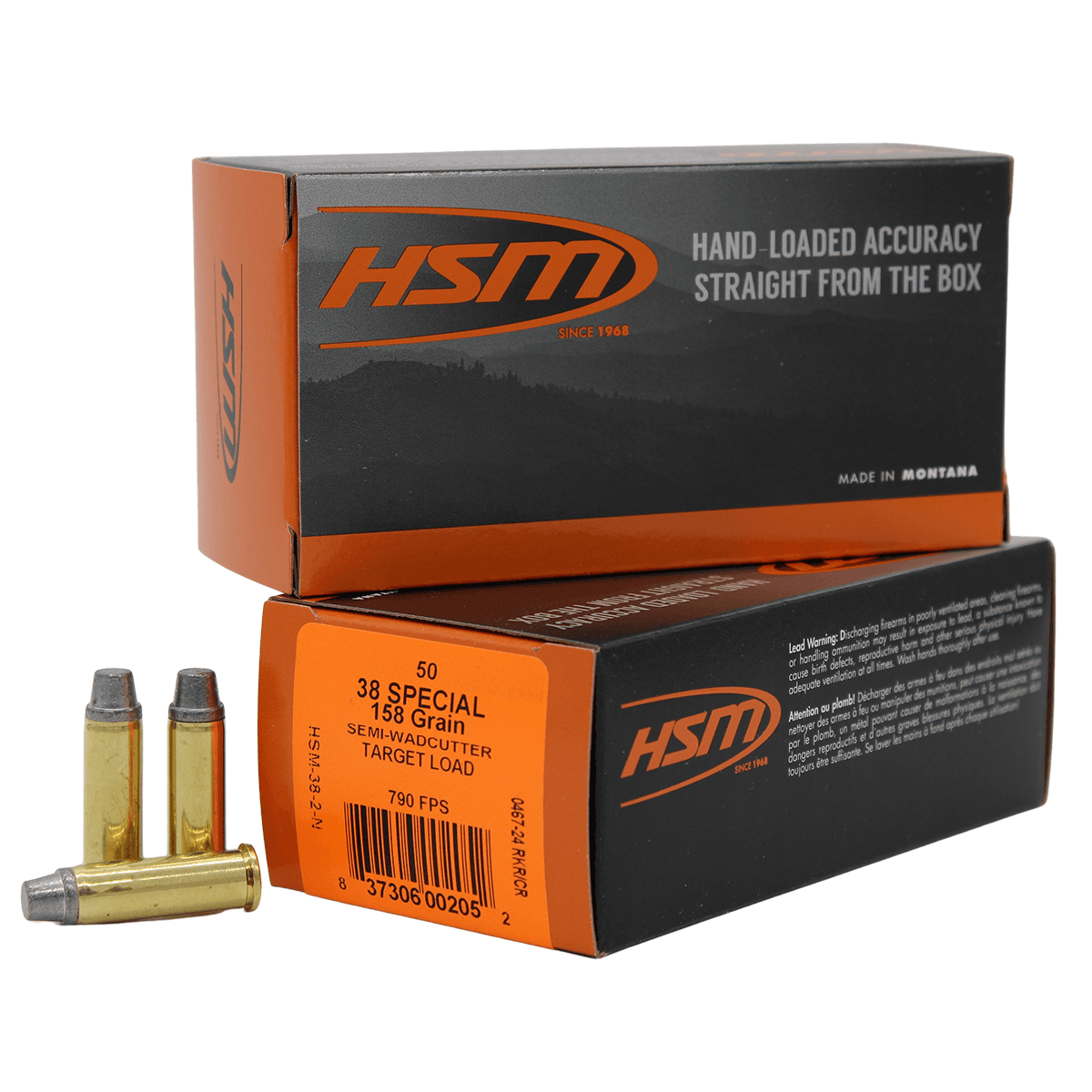 HSM 382N Cowboy Action 38 Special 158gr Semi Wadcutter 50 Per Box HSM 382N Cowboy Action 38 Special 158gr Semi Wadcutter 50 Per Box