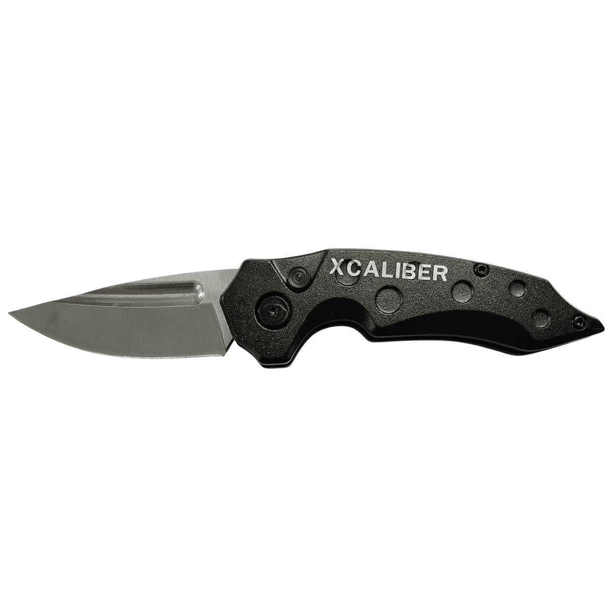 Xcaliber Knife Company Switch Blade 2.41" Folding Drop Point Plain Stainless D2 Steel Blade. 4.15" Aluminum Handle Xcaliber Knife Company Switch Blade 2.41" Folding Drop Point Plain Stainless D2 Steel Blade. 4.15" Aluminum Handle