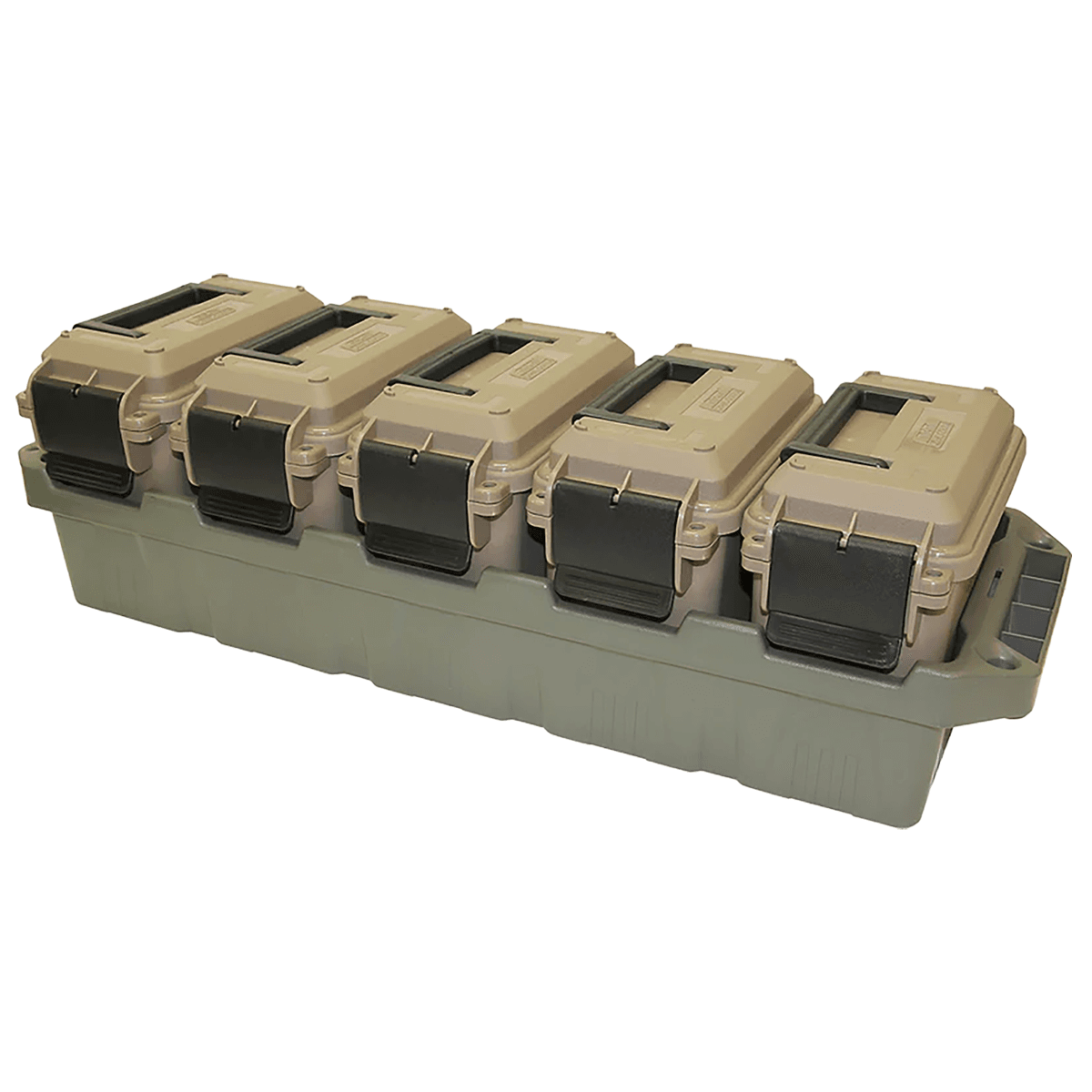 MTM Case-Gard AC5C 5-Can Ammo Crate Mini Dark Earth/Army Green Polypropylene MTM Case-Gard AC5C 5-Can Ammo Crate Mini Dark Earth/Army Green Polypropylene