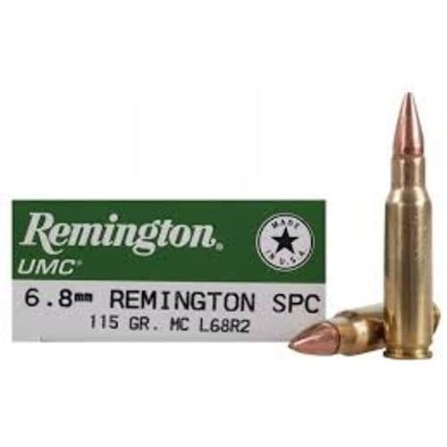 Remington Ammunition 24035 UMC 6.8mmRemSPC 115gr Full Metal Jacket 20 Per Box Remington Ammunition 24035 UMC 6.8mmRemSPC 115gr Full Metal Jacket 20 Per Box