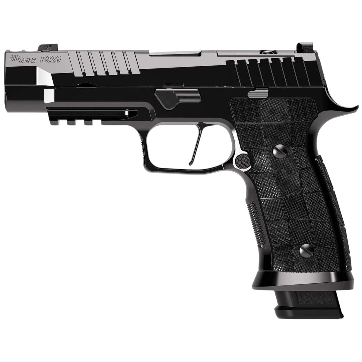 Sig Sauer P320 SXG Full Size Frame 9mm Luger 21+1 3.90" Black High Polished 320SXGF9CWRES Sig Sauer P320 SXG Full Size Frame 9mm Luger 21+1 3.90" Black High Polished 320SXGF9CWRES