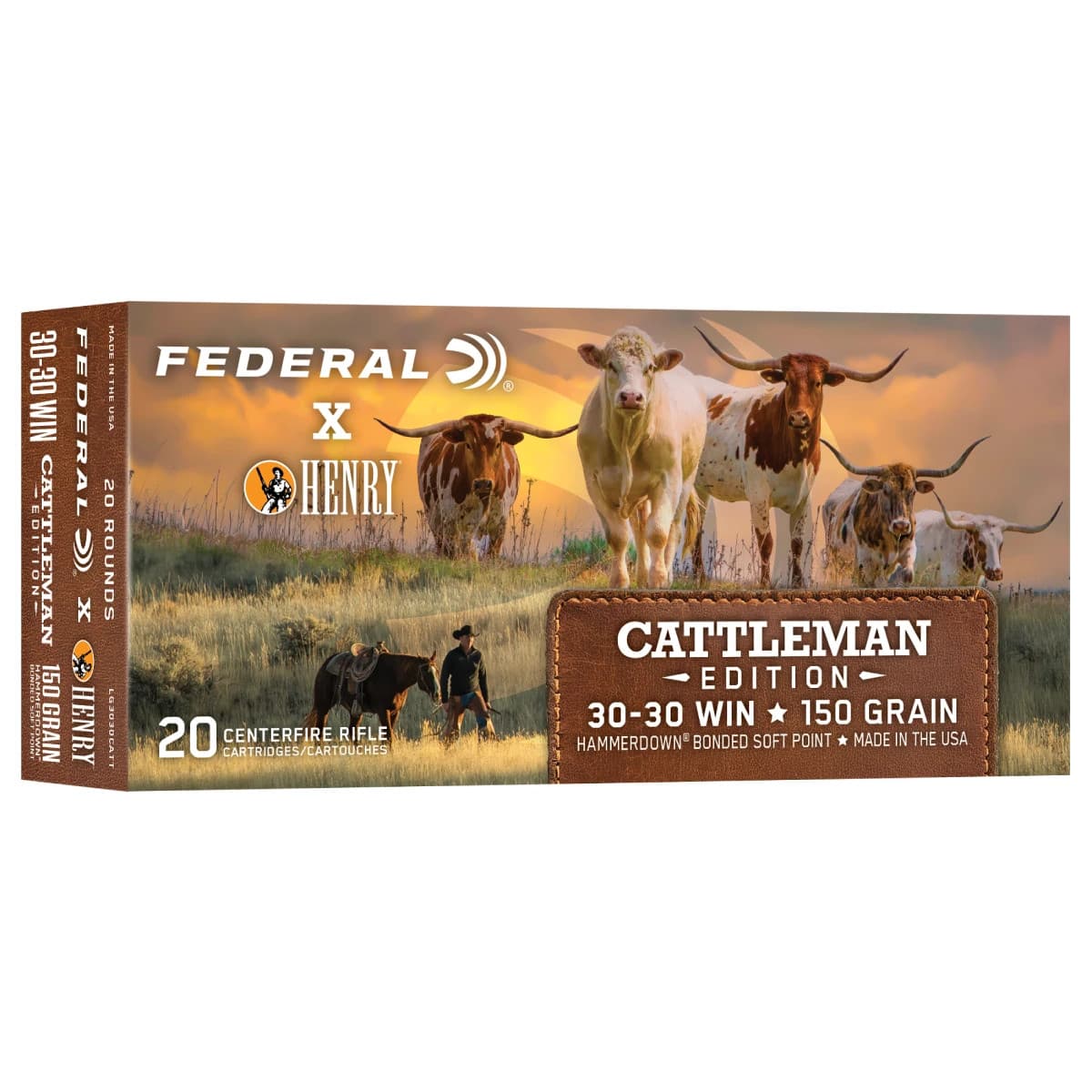 Federal LG3030CATT Cattleman 30-30 Win 150gr 20 Per Box Federal LG3030CATT Cattleman 30-30 Win 150gr 20 Per Box