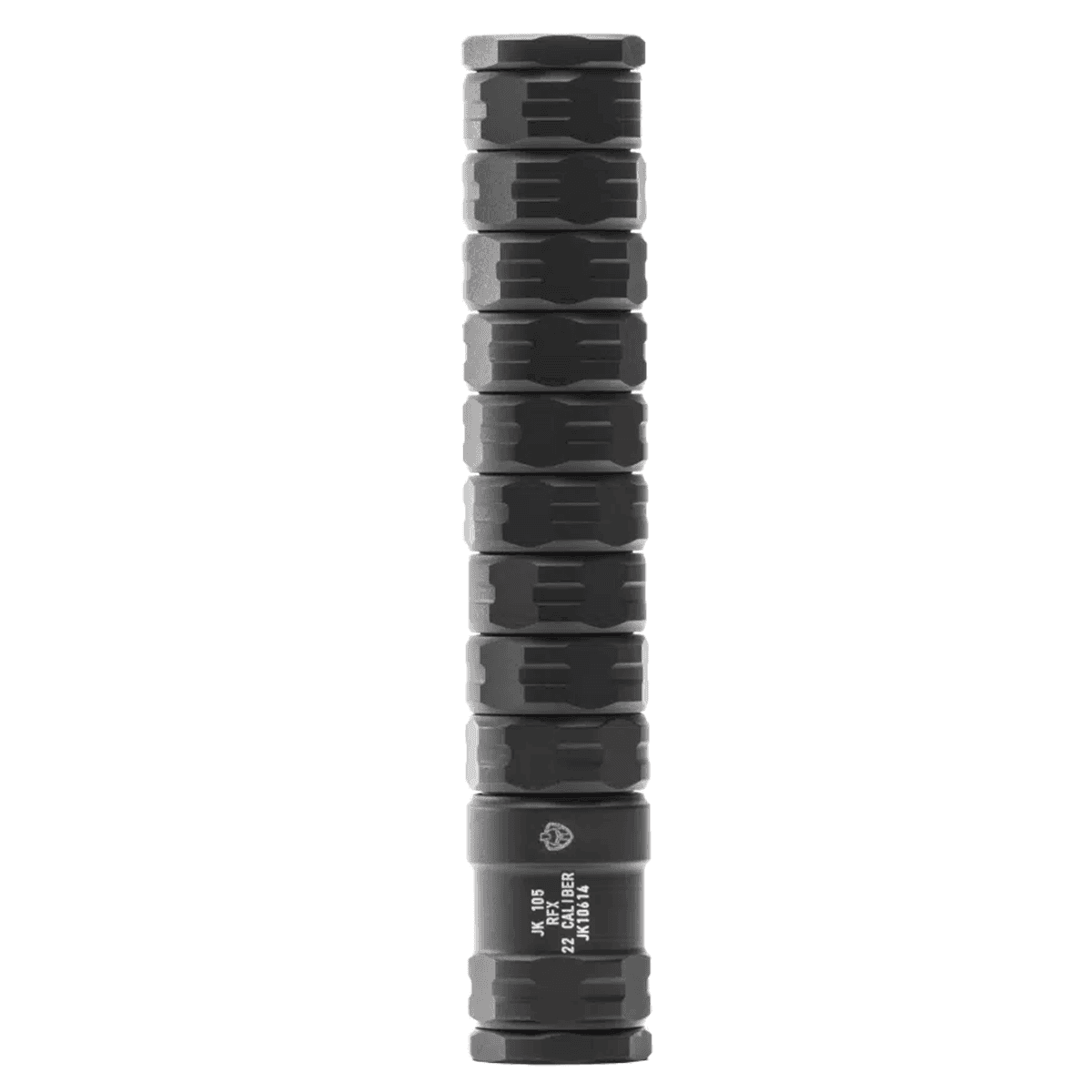 Jk Armament JK105RFX22 RFX 22 Cal 1.05" Black Aluminum/Stainless Steel 1/2"x28 Suppressor Jk Armament JK105RFX22 RFX 22 Cal 1.05" Black Aluminum/Stainless Steel 1/2"x28 Suppressor