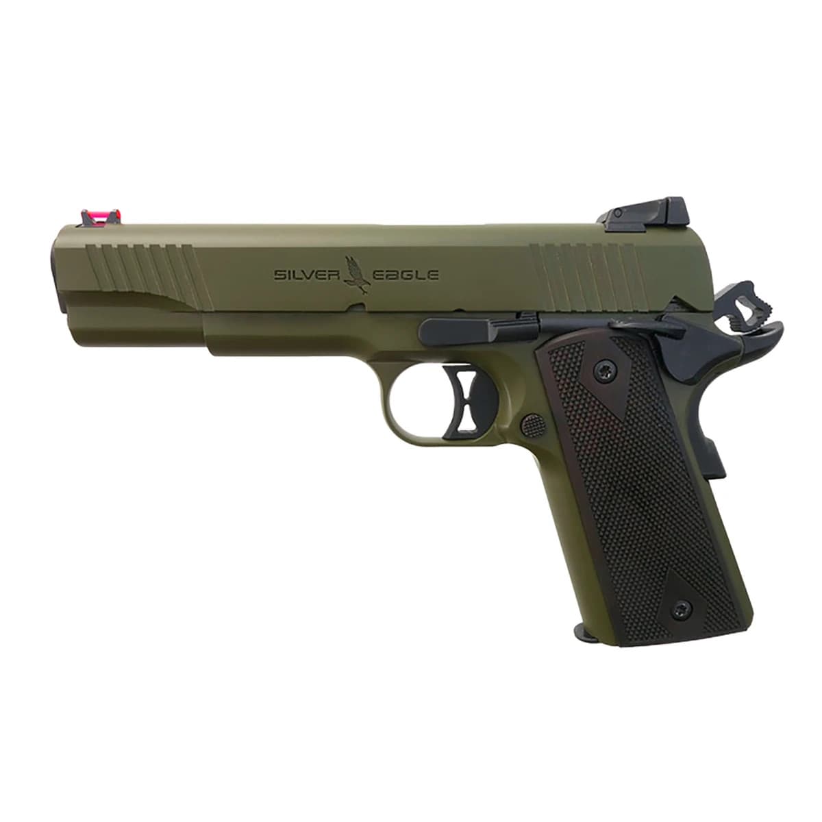 T R Imports 191145GREEN 1911 45 ACP 7+1 Overall Green Cerakote, Walnut Grip T R Imports 191145GREEN 1911 45 ACP 7+1 Overall Green Cerakote, Walnut Grip