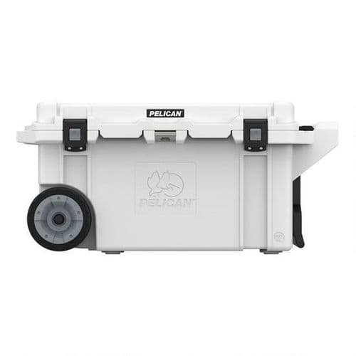 Pelican 80QT Elite Cooler Wheeled Trolley Handle White Pelican 80QT Elite Cooler Wheeled Trolley Handle White