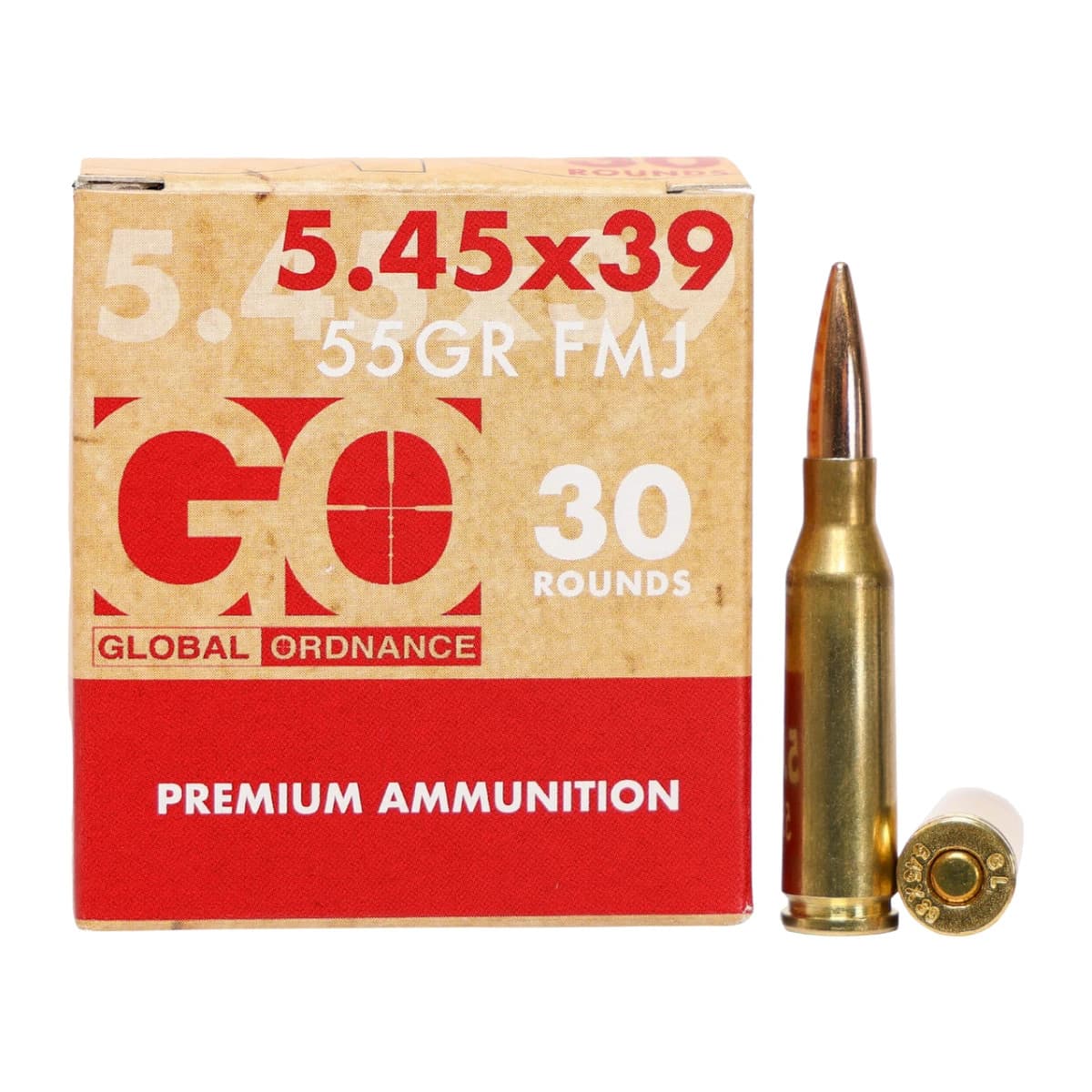 Global Ordnance LLC 197892005456 5.45x39mm 55gr Full Metal Jacket 30 Per Box Global Ordnance LLC 197892005456 5.45x39mm 55gr Full Metal Jacket 30 Per Box