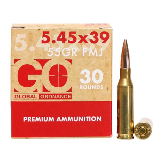 Global Ordnance LLC 197892005456 5.45x39mm 55gr Full Metal Jacket 30 Per Box Global Ordnance LLC 197892005456 5.45x39mm 55gr Full Metal Jacket 30 Per Box