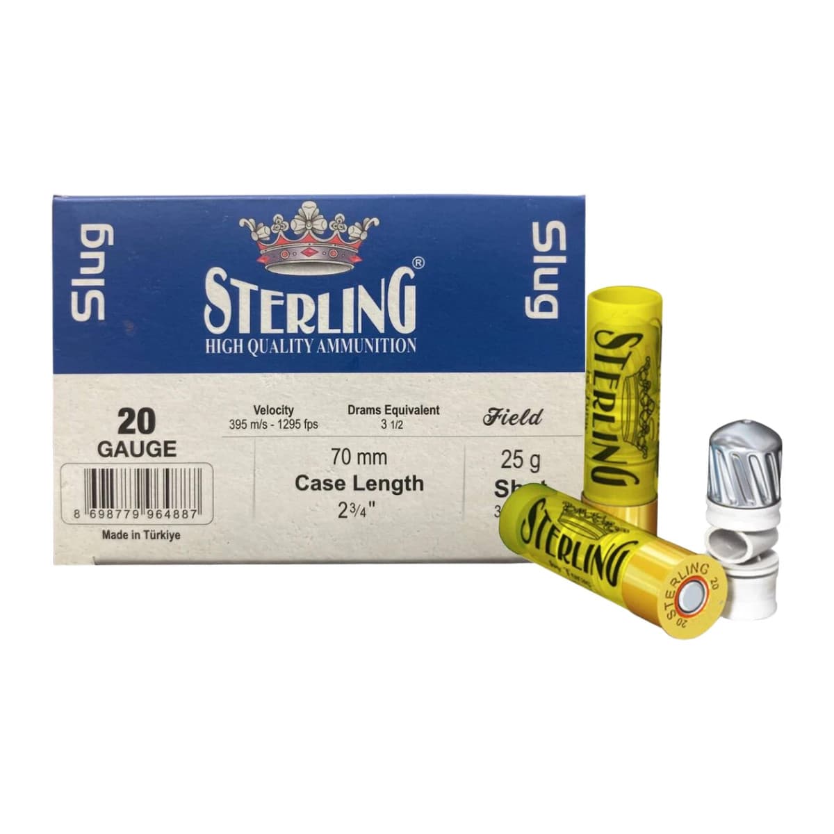 Sterling 8698779950323 20 Gauge 2.75" Slug Shot 10 Per Box Sterling 8698779950323 20 Gauge 2.75" Slug Shot 10 Per Box