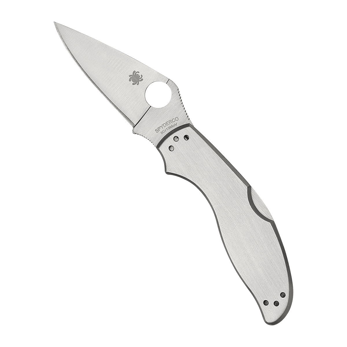 Spyderco C261P UpTern UpTern Plain Satin 8Cr13MoV SS Blade, Satin Stainless Steel Handle Spyderco C261P UpTern UpTern Plain Satin 8Cr13MoV SS Blade, Satin Stainless Steel Handle
