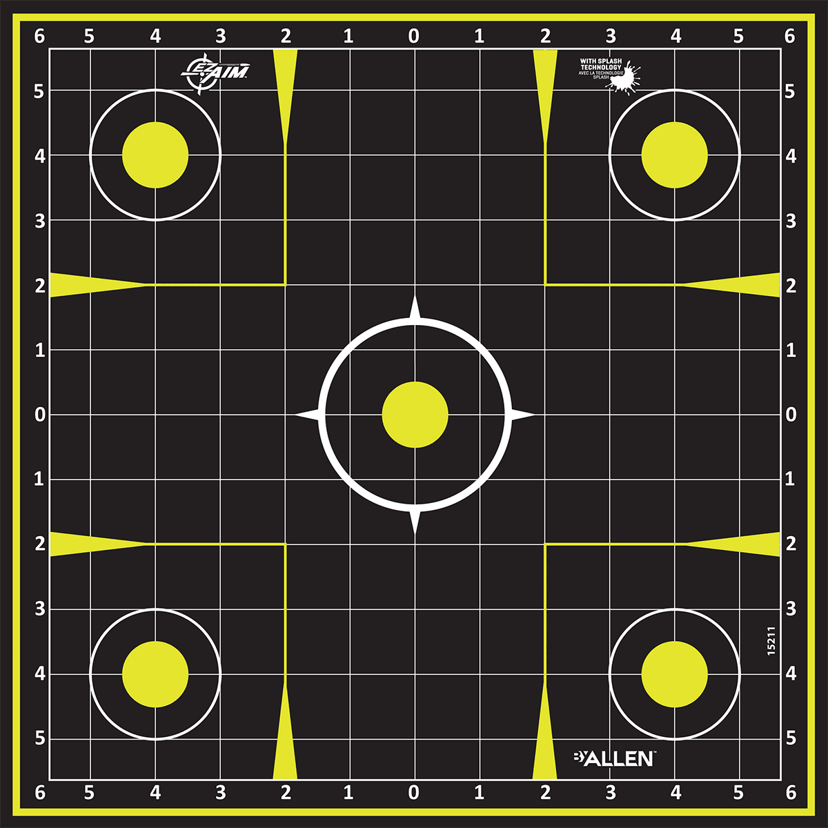 Allen 15211-30 EZ Aim Splash Hanging 12"x12" Black/Chartreuse 30 Pack Allen 15211-30 EZ Aim Splash Hanging 12"x12" Black/Chartreuse 30 Pack