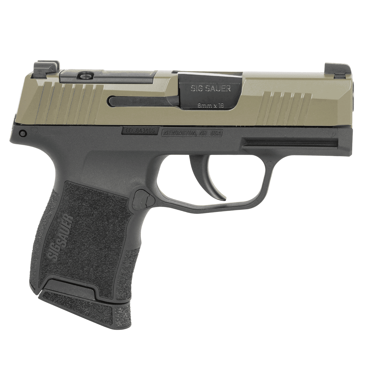 Sig Sauer 3659GXR3P P365 Micro-Compact 9mm Luger 10+1 3.10" Black Barrel, Moss Green Stainless, Optic Ready Sig Sauer 3659GXR3P P365 Micro-Compact 9mm Luger 10+1 3.10" Black Barrel, Moss Green Stainless, Optic Ready