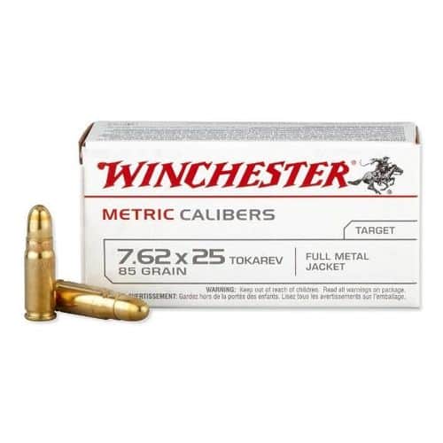 Winchester 7.62x25 Tokarev 85GR Winchester 7.62x25 Tokarev 85GR