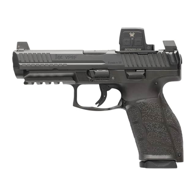 HK 81001351 VP9A1 F w/Optic 9mm Luger 15+1 4.53" Black Barrel & Steel Serrated w/Optic Slide HK 81001351 VP9A1 F w/Optic 9mm Luger 15+1 4.53" Black Barrel & Steel Serrated w/Optic Slide