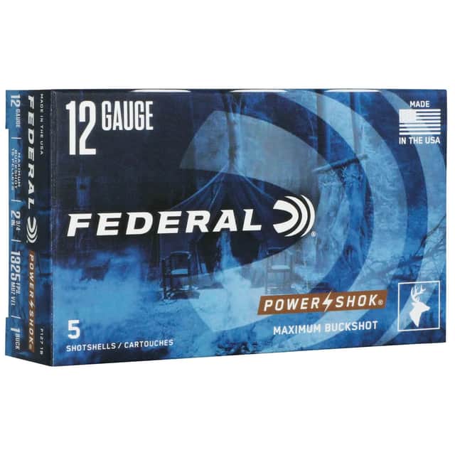 Federal F1271B Power-Shok Max Buck 12Gauge 2.75" 1BuckShot 5 Per Box Federal F1271B Power-Shok Max Buck 12Gauge 2.75" 1BuckShot 5 Per Box