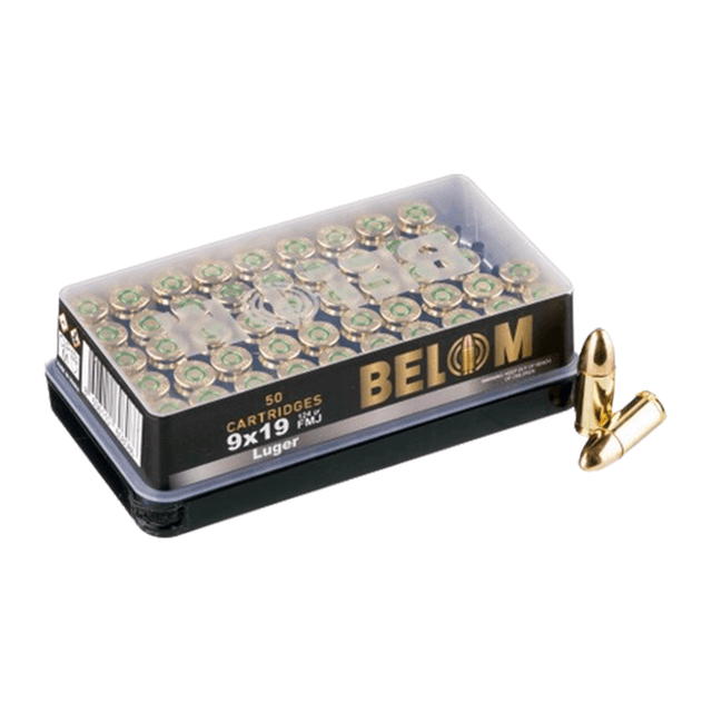 BELOM Ammo 8606110608086 9mm Luger 124 gr Full Metal Jacket 50 Per Box BELOM Ammo 8606110608086 9mm Luger 124 gr Full Metal Jacket 50 Per Box