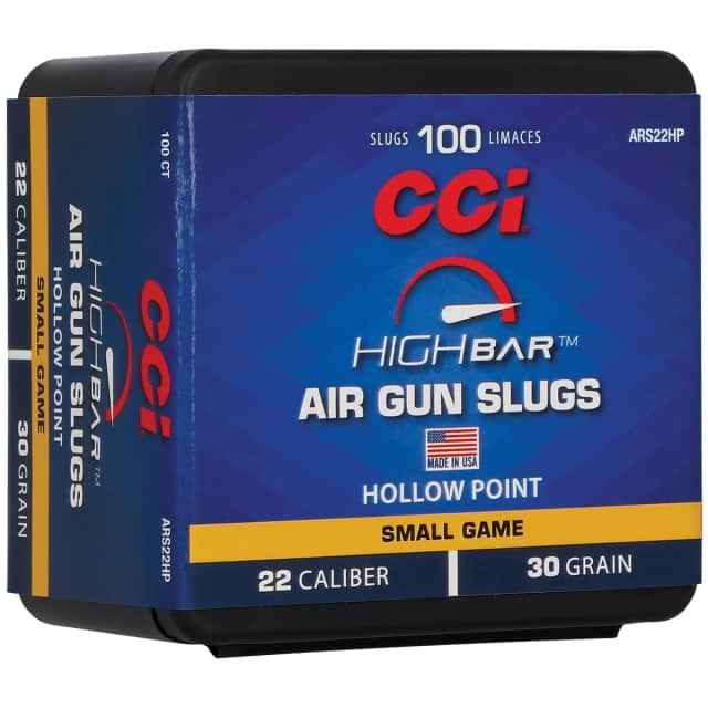 CCI ARS22HP High Bar Air Gun Slug 22 Cal 30gr Hollow Point 100 Per Box CCI ARS22HP High Bar Air Gun Slug 22 Cal 30gr Hollow Point 100 Per Box