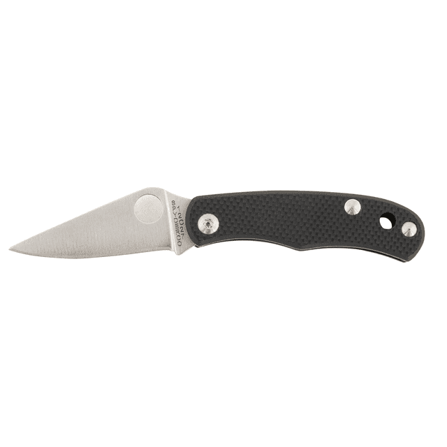 Spyderco C133GBKP Bug 1.27" Satin 12C27 Sandvik SS Blade, Black Textured G10 Handle Spyderco C133GBKP Bug 1.27" Satin 12C27 Sandvik SS Blade, Black Textured G10 Handle