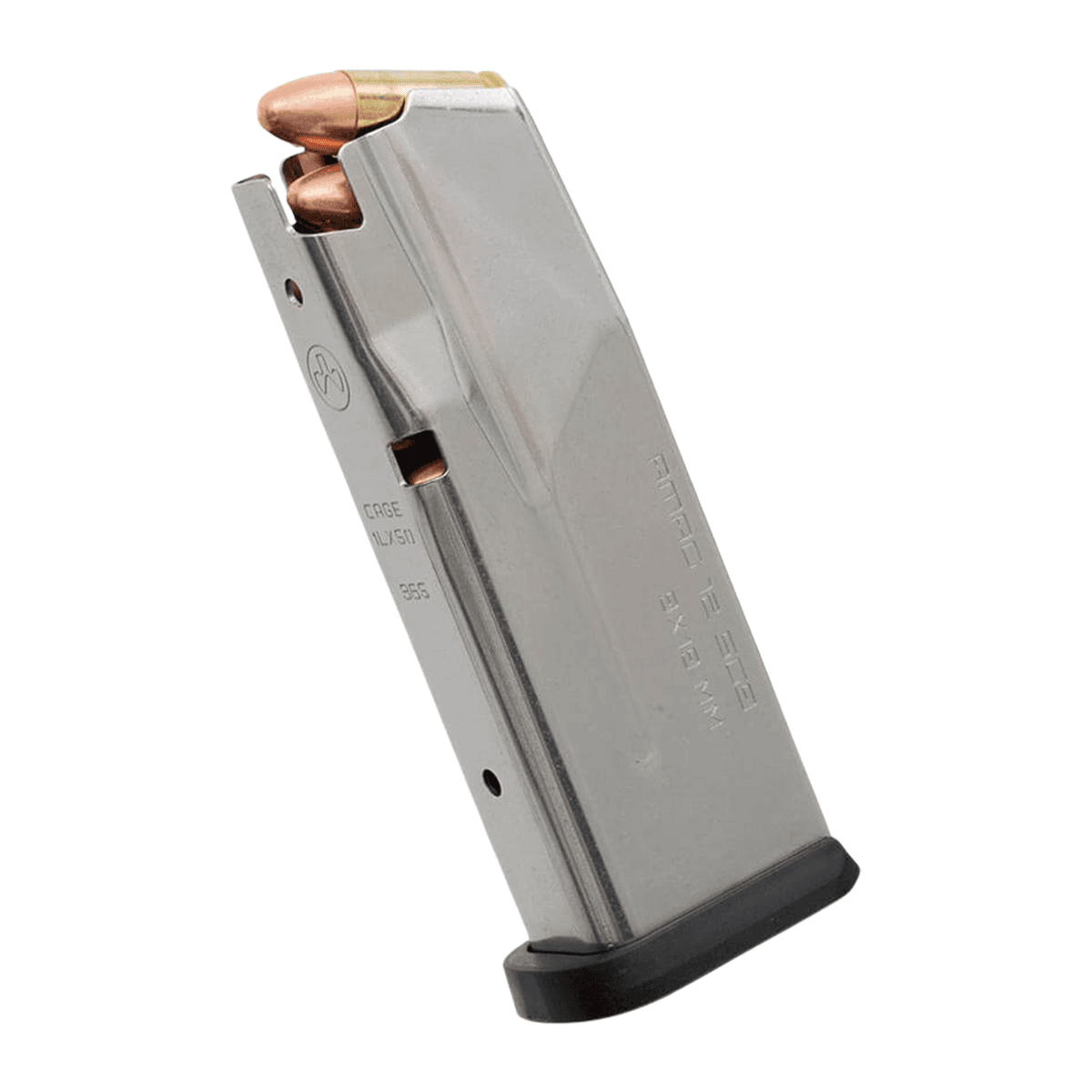 Magpul MAG1488SST AMAG 12rd 9mm Fits Sig P365 Silver Stainless Steel Magpul MAG1488SST AMAG 12rd 9mm Fits Sig P365 Silver Stainless Steel