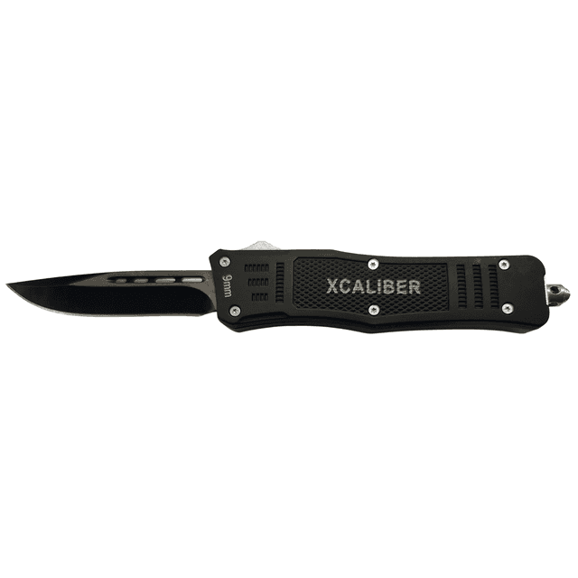 Xcaliber Knife Company 9mm Medium 3.25" OTF Drop Point 440C SS Blade, 4.64" Steel Handle Xcaliber Knife Company 9mm Medium 3.25" OTF Drop Point 440C SS Blade, 4.64" Steel Handle