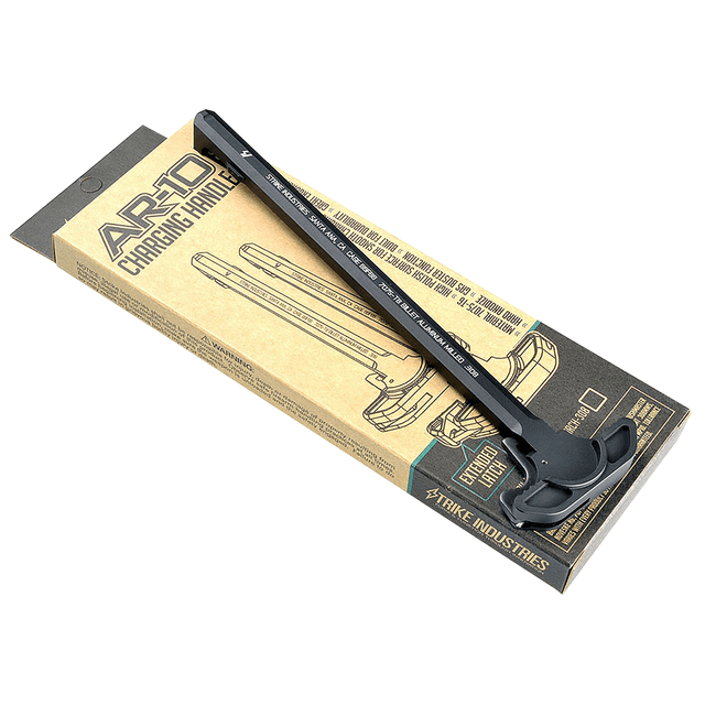 Strike Industries ARCHEL308BK Extended Latch Charging Handle AR-10 Black Anodized Aluminum Strike Industries ARCHEL308BK Extended Latch Charging Handle AR-10 Black Anodized Aluminum