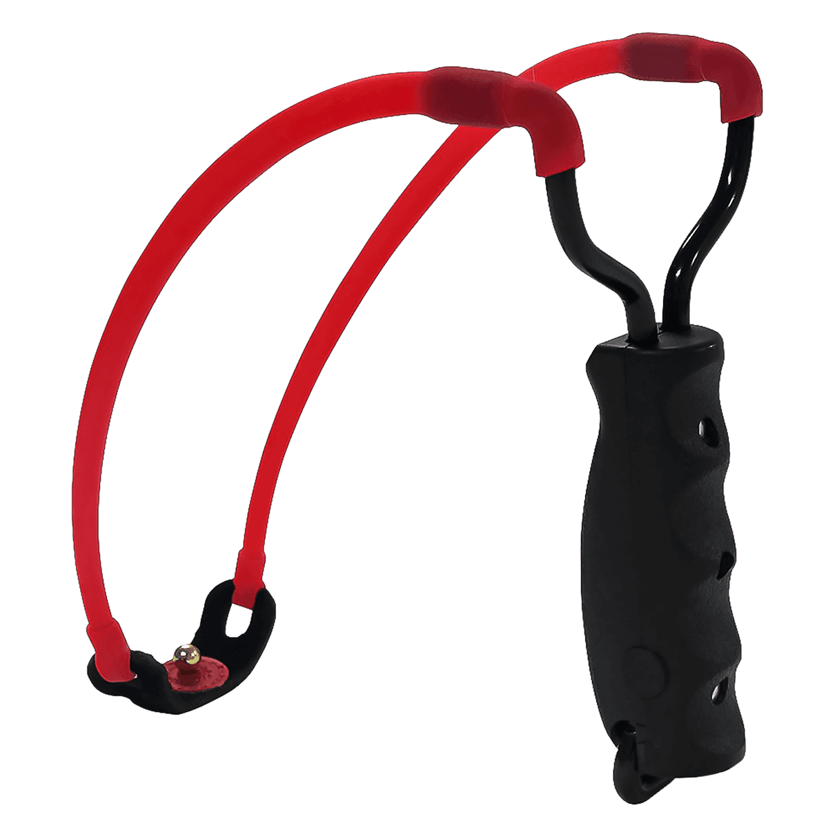 Marksman 3030 Marksman 3030 Traditional Slingshot Red Hyper-Velocity Band Black Molded Handle Marksman 3030 Marksman 3030 Traditional Slingshot Red Hyper-Velocity Band Black Molded Handle