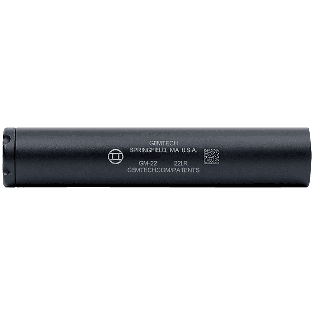 Gemtech 12127 GM-22 22 LR 5" 1" 1/2"x28 tpi Black Cerakote Aluminum Suppressor Gemtech 12127 GM-22 22 LR 5" 1" 1/2"x28 tpi Black Cerakote Aluminum Suppressor