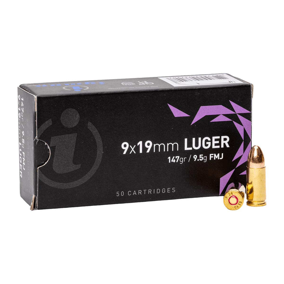 Igman 3877002037207 9mm Luger 147 gr Full Metal Jacket 50 Per Box Igman 3877002037207 9mm Luger 147 gr Full Metal Jacket 50 Per Box