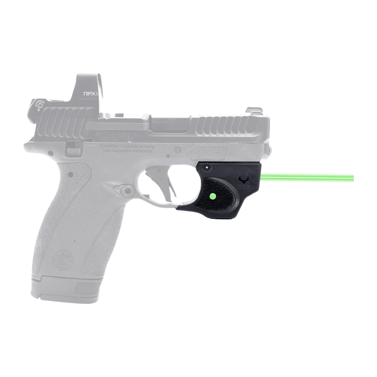 Viridian 9120101 E-Series Compatible w/ S&W Bodyguard 2.0 Green Laser Black Polymer Trigger Guard Mount Viridian 9120101 E-Series Compatible w/ S&W Bodyguard 2.0 Green Laser Black Polymer Trigger Guard Mount