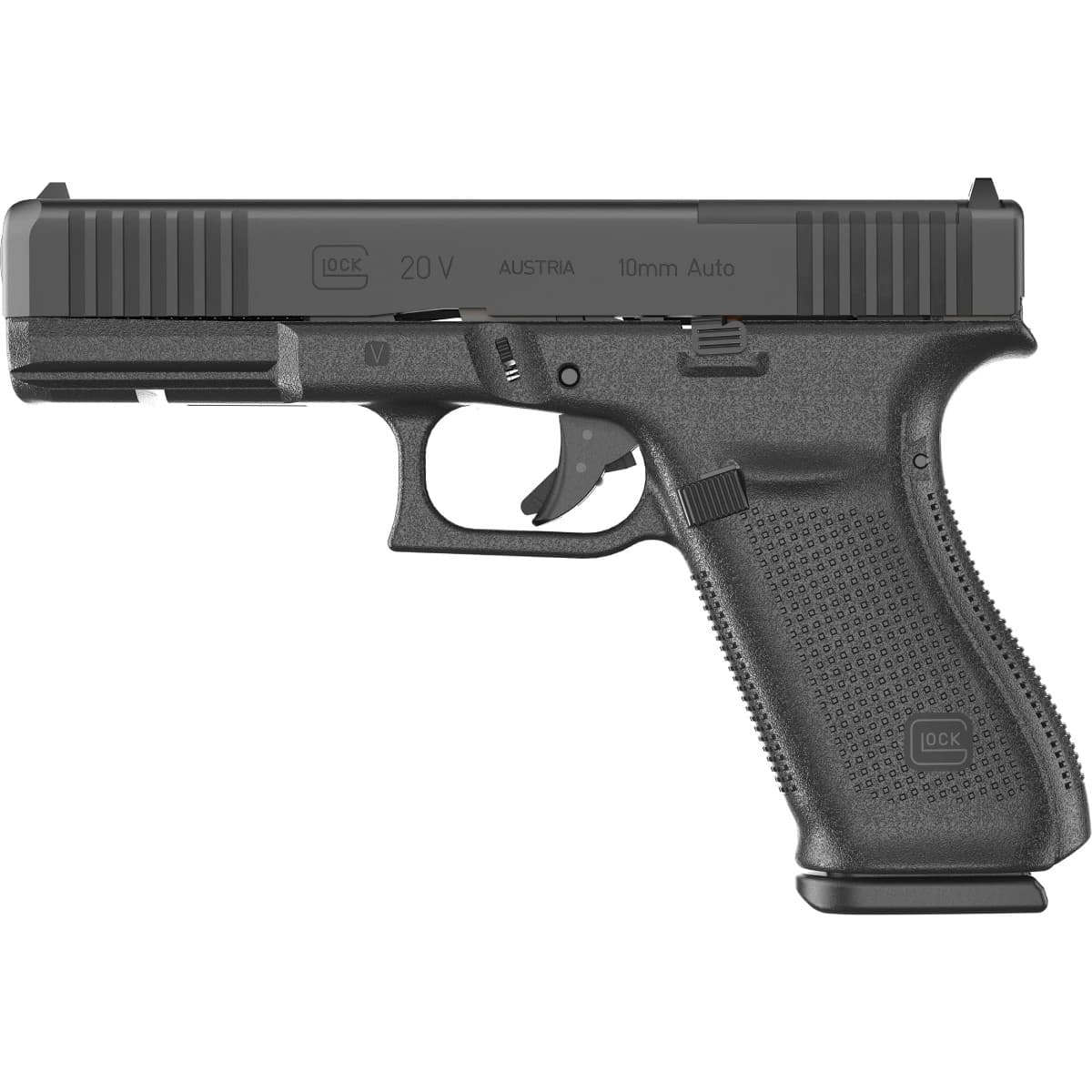 Glock UV2050201MOS G20 V MOS Standard Frame 10mm Auto 10+1 4.61" Black, Optic Ready Glock UV2050201MOS G20 V MOS Standard Frame 10mm Auto 10+1 4.61" Black, Optic Ready