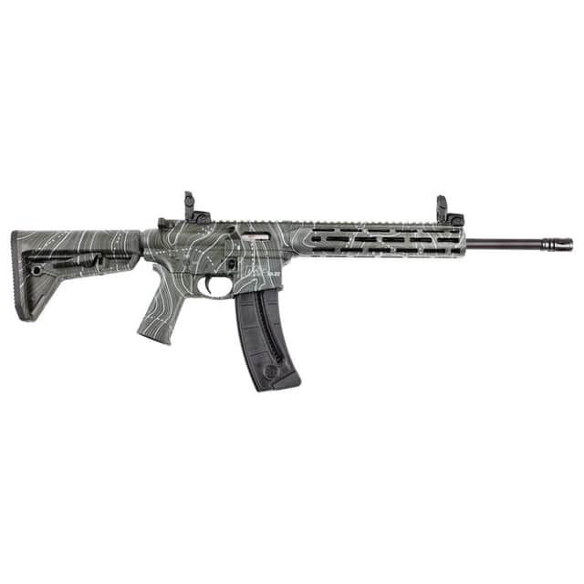 Smith & Wesson 14469 M&P15-22 Sport 22 LR 25+1 16.50" Threaded Barrel, Overall OD Green Topographic Cerakote Smith & Wesson 14469 M&P15-22 Sport 22 LR 25+1 16.50" Threaded Barrel, Overall OD Green Topographic Cerakote