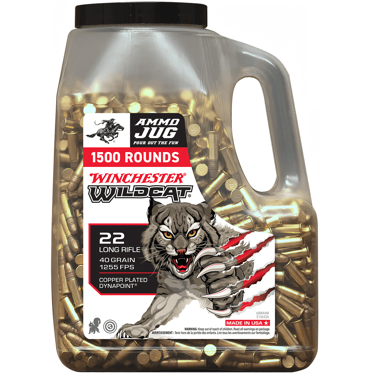 Winchester Ammo WW22LRJUG Wildcat 22LR 40gr 1500 Per Ammo Winchester Ammo WW22LRJUG Wildcat 22LR 40gr 1500 Per Ammo