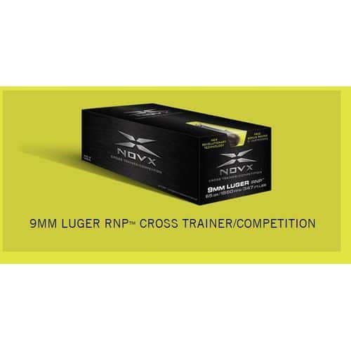 NovX Cross Trainer/Competition Ammunition 9mm Luger 65 Grain RNP Lead-Free NovX Cross Trainer/Competition Ammunition 9mm Luger 65 Grain RNP Lead-Free