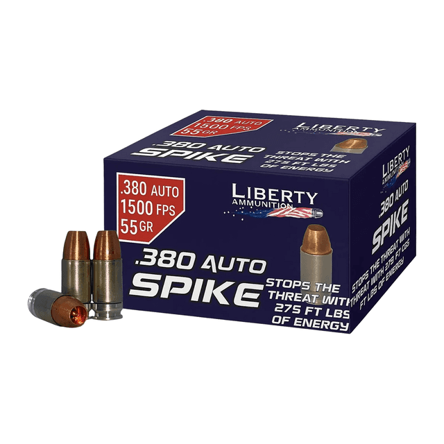 Liberty Ammunition LASPI2380551500 380 ACP 55gr Solid Hollow Point 20 Per Box Liberty Ammunition LASPI2380551500 380 ACP 55gr Solid Hollow Point 20 Per Box