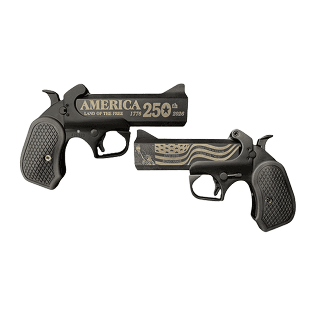Bond Arms BA250TH-BLK-45/410 America 250th Anniversary 45 Long Colt/410 Gauge 2 Shot 4.25" Engraved Black Cerakote Bond Arms BA250TH-BLK-45/410 America 250th Anniversary 45 Long Colt/410 Gauge 2 Shot 4.25" Engraved Black Cerakote