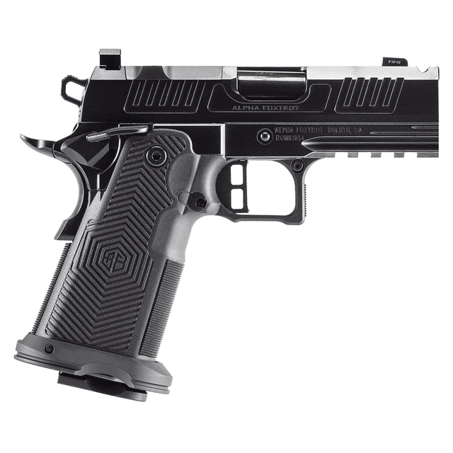 Alpha Foxtrot AA39X1QMH-PDBK19 AF1911 Romulus 9mm Luger 20+1 3.50" Black Ported Barrel, Polished DLC Stainless Steel Optic Ready Alpha Foxtrot AA39X1QMH-PDBK19 AF1911 Romulus 9mm Luger 20+1 3.50" Black Ported Barrel, Polished DLC Stainless Steel Optic Ready