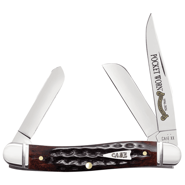 Case 55232 Pocket Worn Stockman Medium Folding Clip Point/Pen/Sheepsfoot Plain Tru-Sharp SS Blade, Mahogany Case 55232 Pocket Worn Stockman Medium Folding Clip Point/Pen/Sheepsfoot Plain Tru-Sharp SS Blade, Mahogany