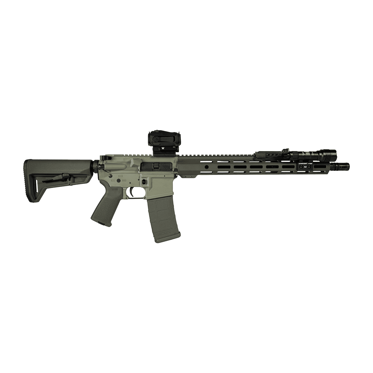 Shark Coast Tactical SCC04137GKNL Grassy Knoll Bundle 5.56 NATO 30+1 16" Black Melonite Threaded Barrel, 2-Tone Green Shark Coast Tactical SCC04137GKNL Grassy Knoll Bundle 5.56 NATO 30+1 16" Black Melonite Threaded Barrel, 2-Tone Green