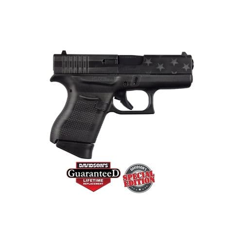 Glock 43 9mm Black Grey American Flag PI4350201CKBGFL Glock 43 9mm Black Grey American Flag PI4350201CKBGFL