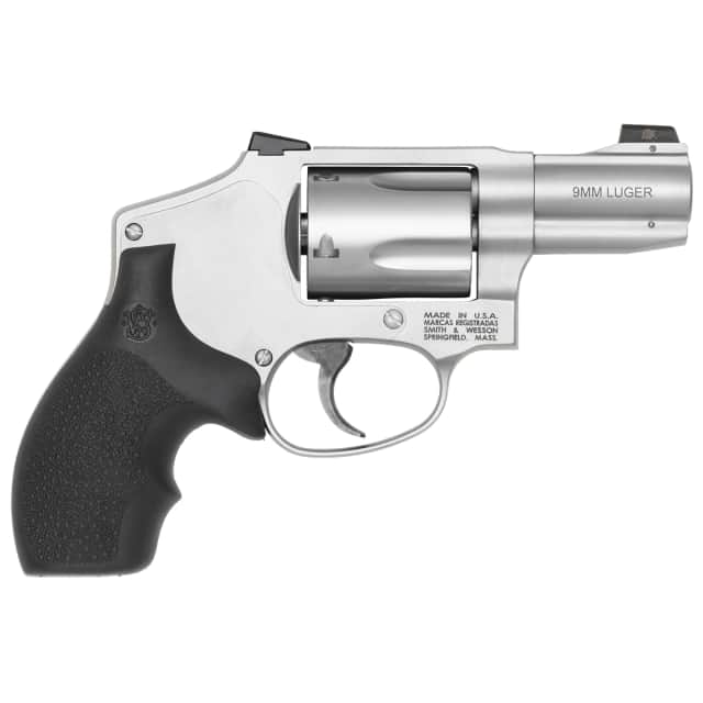Smith & Wesson 14295 Model 940 J-Frame 9mm Luger 5 Shot 2.17" Stainless Steel Barrel, Cylinder & Frame, Black Hogue Rubber Grip Smith & Wesson 14295 Model 940 J-Frame 9mm Luger 5 Shot 2.17" Stainless Steel Barrel, Cylinder & Frame, Black Hogue Rubber Grip