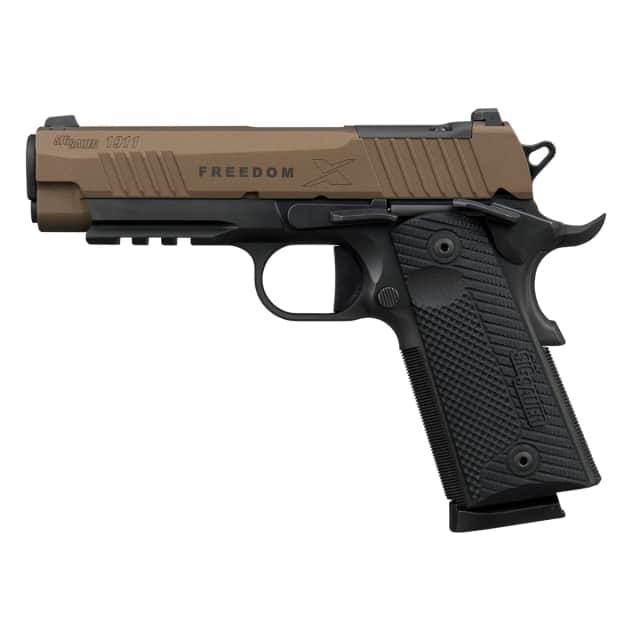 Sig Sauer 1911XCA45FBZXR3P 1911 XSeries Carry 45 ACP 8+1 4.20" Bronze Cerakote w/Freedom Engraving Stainless Steel Optic Ready Sig Sauer 1911XCA45FBZXR3P 1911 XSeries Carry 45 ACP 8+1 4.20" Bronze Cerakote w/Freedom Engraving Stainless Steel Optic Ready