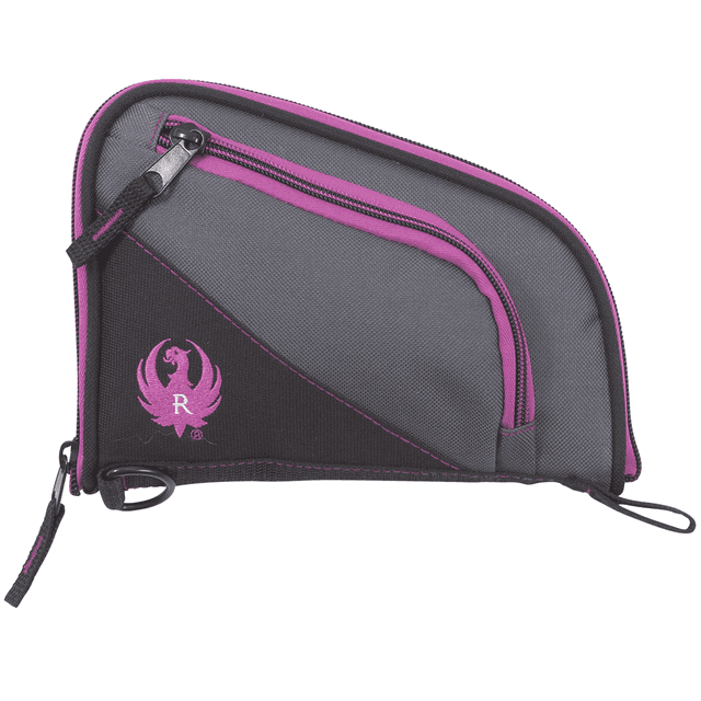 Ruger 27409 Tucson Women's Handgun Case Black/Gray Orchid Accents Lockable Zippers 8" Ruger 27409 Tucson Women's Handgun Case Black/Gray Orchid Accents Lockable Zippers 8"