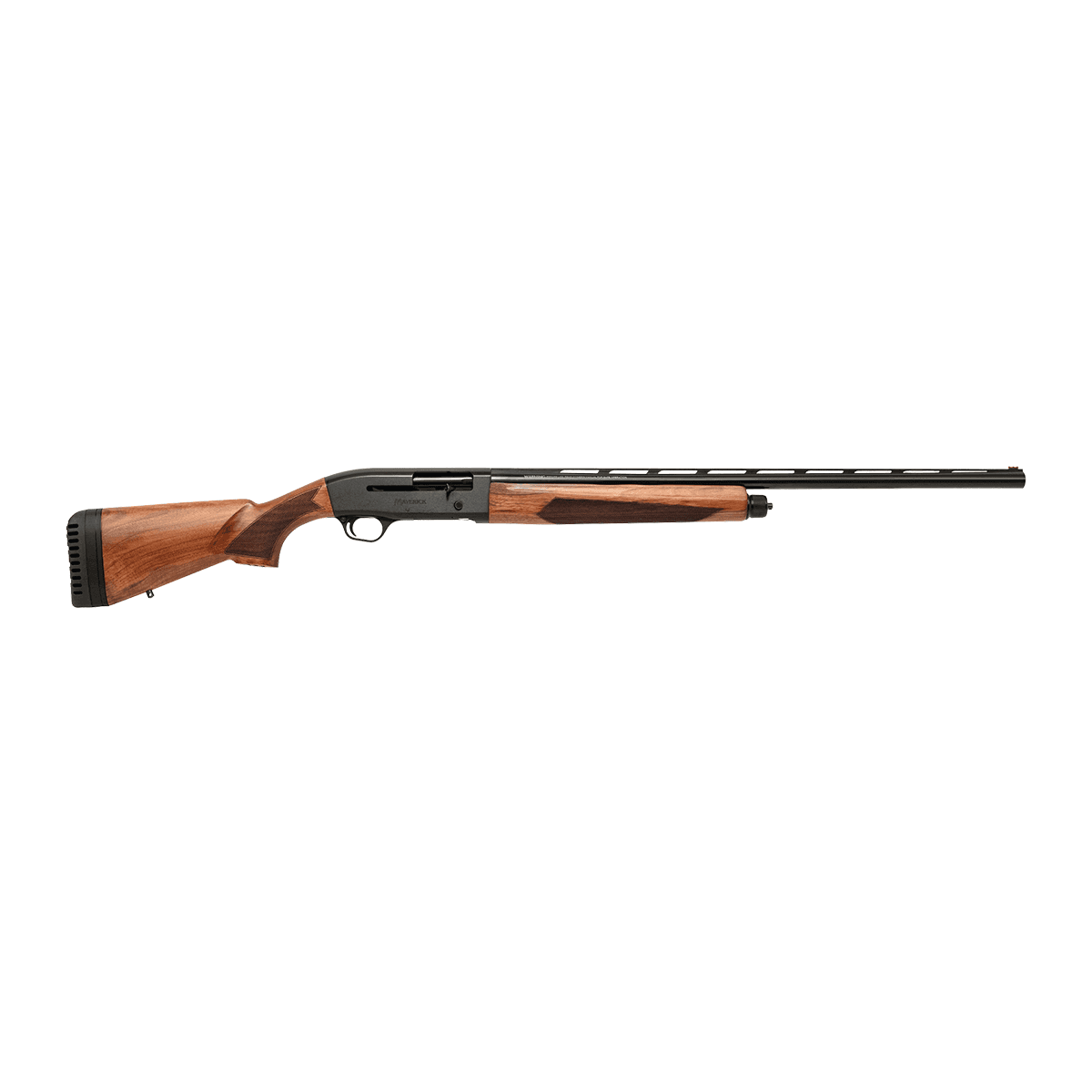 Maverick Arms 33001 SA 12 Gauge Semi-Auto 3" 5+1 28" Matte Blued Vent Rib Barrel, Adj LOP Satin Walnut Stock Maverick Arms 33001 SA 12 Gauge Semi-Auto 3" 5+1 28" Matte Blued Vent Rib Barrel, Adj LOP Satin Walnut Stock