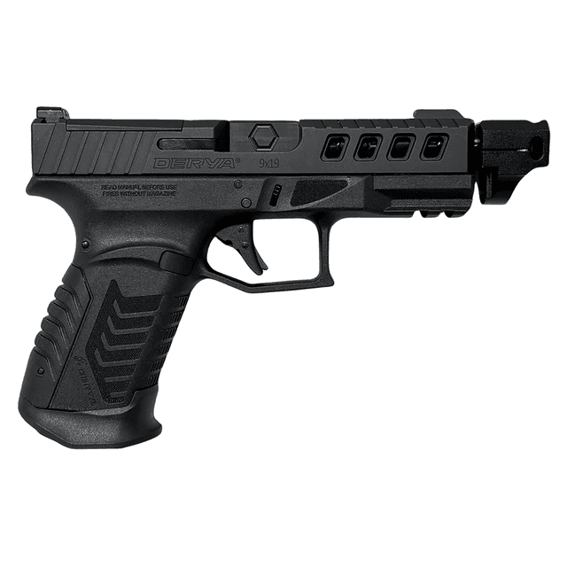Derya Firearms DY9 9mm Luger 10+1 4.64" Black Threaded Compensated Barrel, Black Melonite Stainless Steel Optic Ready Derya Firearms DY9 9mm Luger 10+1 4.64" Black Threaded Compensated Barrel, Black Melonite Stainless Steel Optic Ready