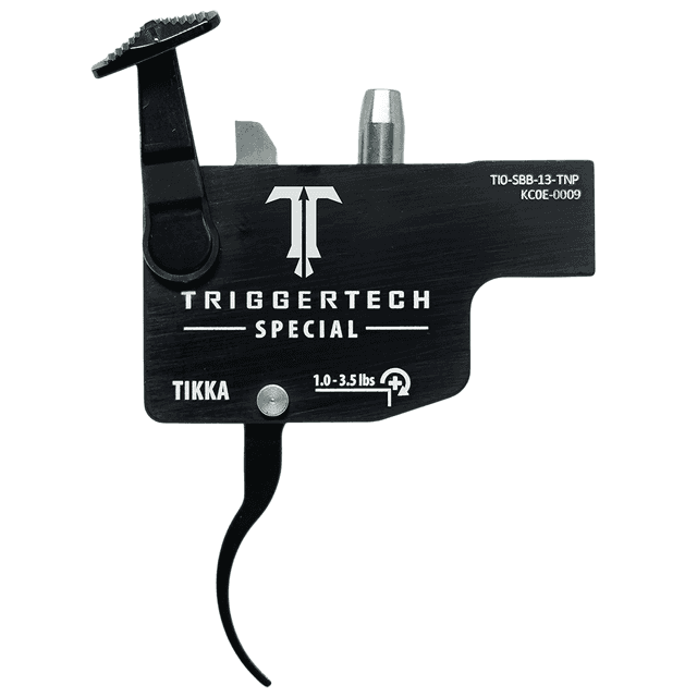 TriggerTech TI0SBB13TNP Diamond Black Curved Lever Fits Tikka Right Hand TriggerTech TI0SBB13TNP Diamond Black Curved Lever Fits Tikka Right Hand