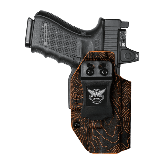 We The People Holsters WTP-R239_1044-R Optic Ready IWB Topographic Orange Kydex Fits S&W Bodyguard 2.0 NTS/TS Right Hand We The People Holsters WTP-R239_1044-R Optic Ready IWB Topographic Orange Kydex Fits S&W Bodyguard 2.0 NTS/TS Right Hand